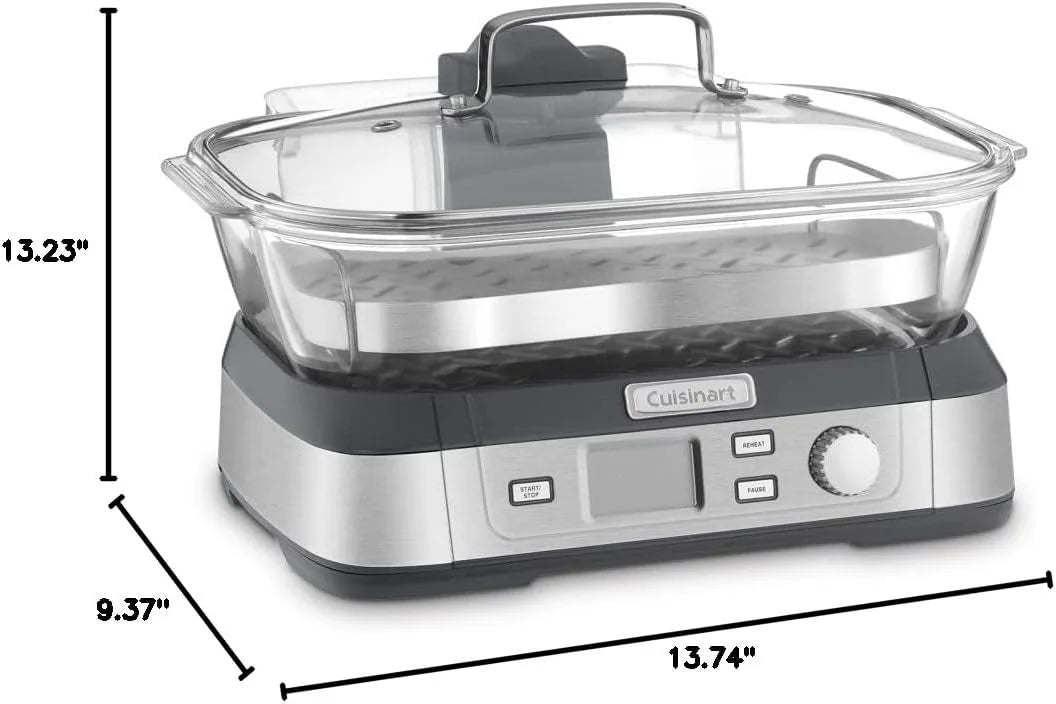 Cuisinart Glass Food Steamer, 5 Pre-Programmed Settings, 5-Liter Capacity