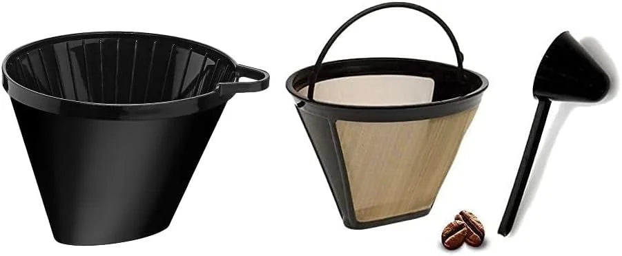 Cuisinart DGB-1FB Replacement Filter Basket and Gold Tone Permanent filter Bundle W/Scoop (Compatible with DGB-1)