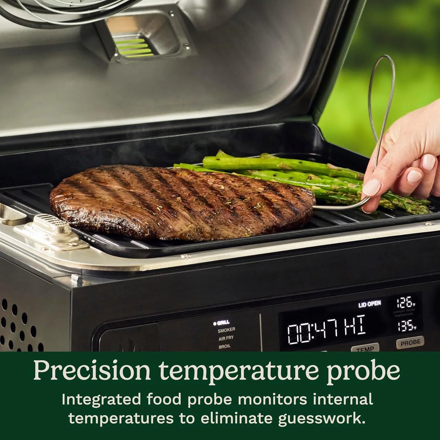 Cuisinart Outdoor Electric Grill, 8-in-1 Air Fryer/Grill/Smoker, 154 sq in