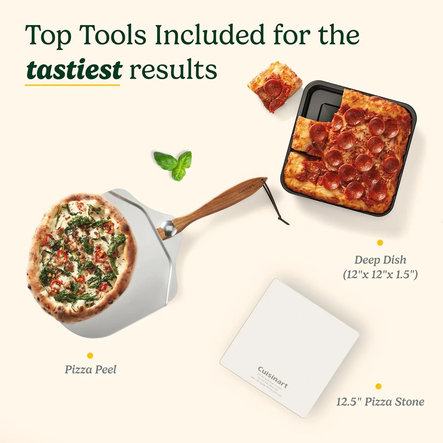 Cuisinart Indoor Pizza Oven – Bake 12” Pizzas in Minutes – Portable Countertop Pizza Oven – Pomodoro Red Stainless Steel - CPZ-120R