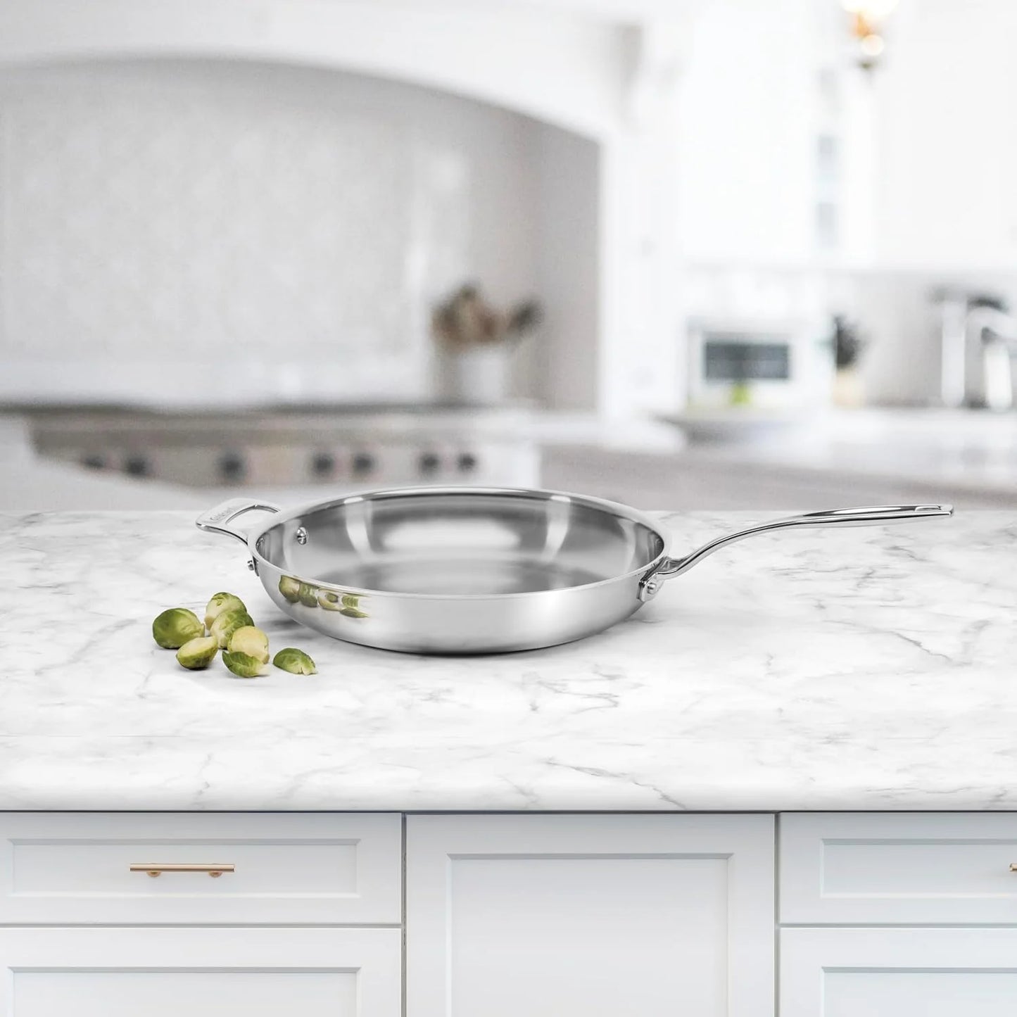 Cuisinart Custom-Clad 5-Ply Stainless Steel 12-Inch Fry Pan with Helper Handle, CC522-30H