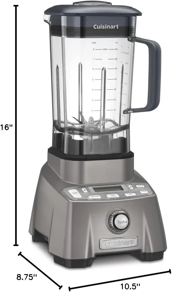 Cuisinart Blender for Shakes, Smoothies & More, 3.5 Peak Hurricane Pro Blender, Gunmetal, CBT-2000P1