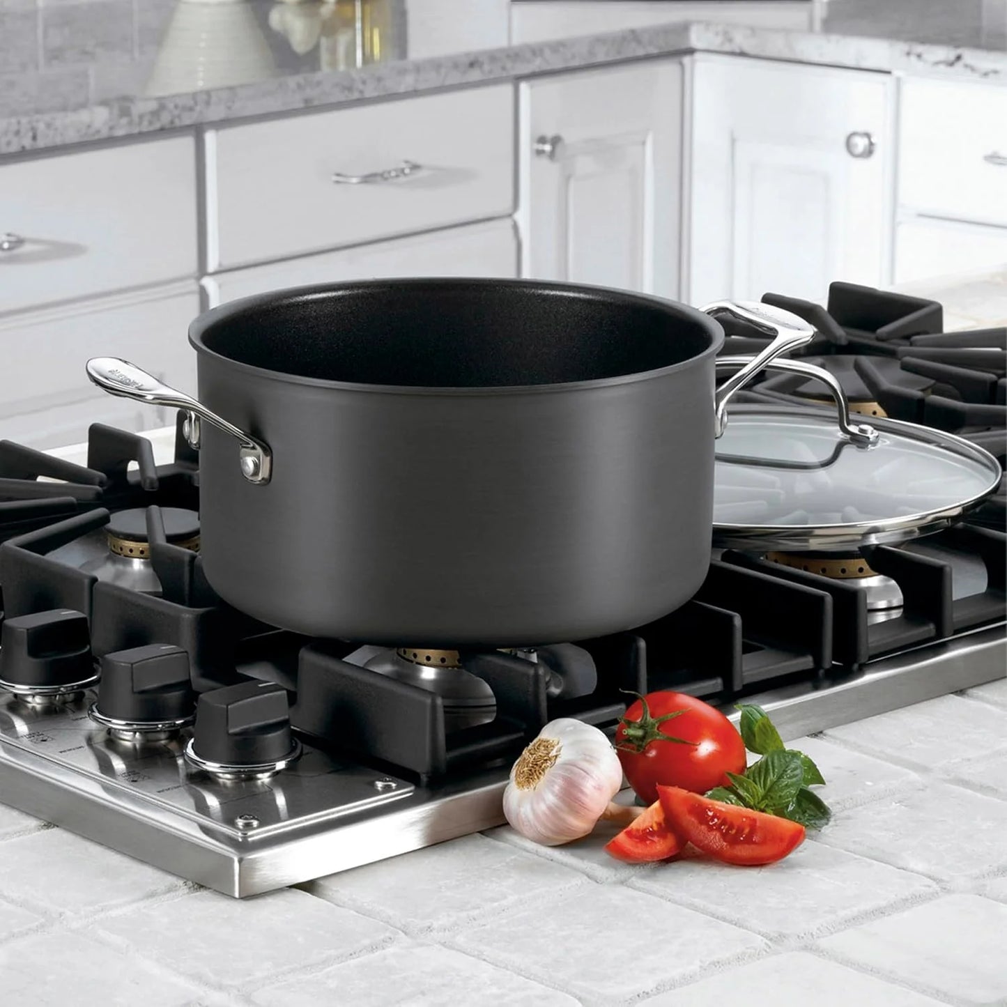Cuisinart Chef's Classic 6-Quart PURELYCERAMIC Nonstick PFAS Free Hard-Anodized, Stockpot with Cover, 644C-24, 6 Quarts (Pack of 2)