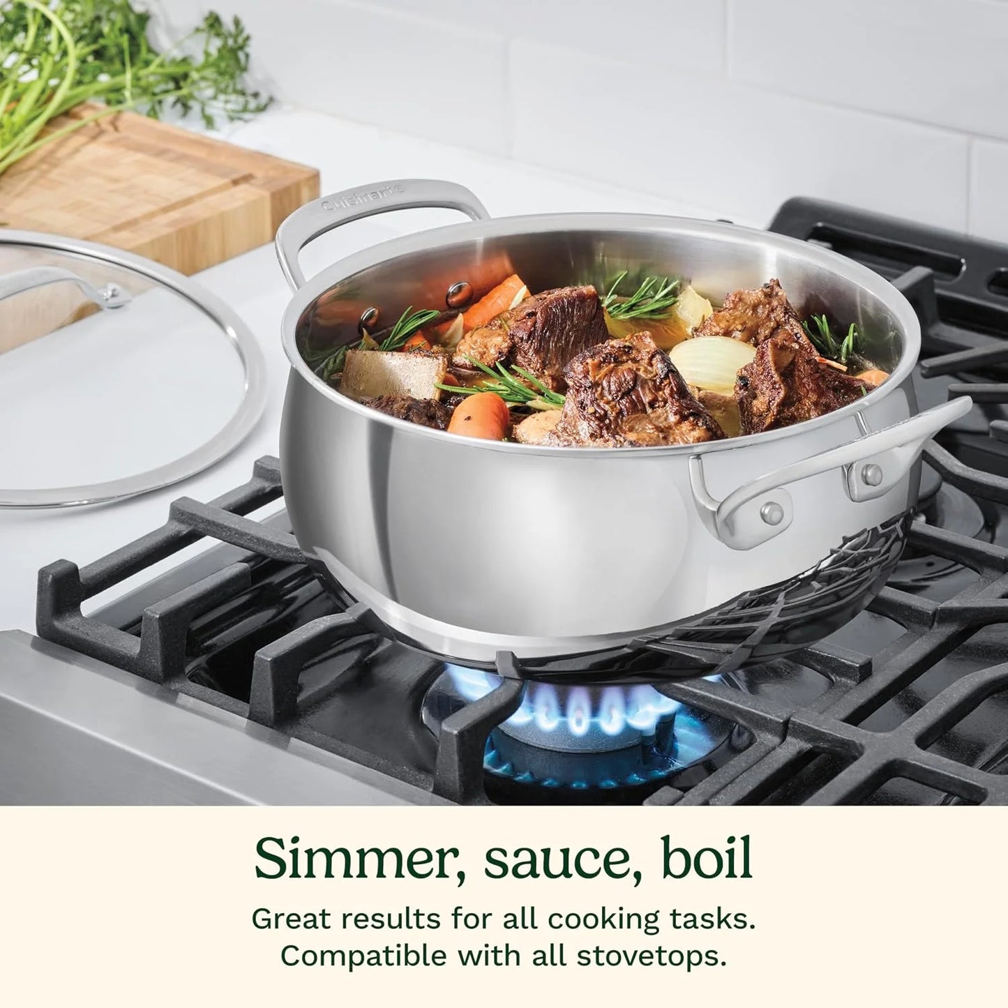 Cuisinart PureClad™ Triple Ply Stainless Steel 4.5 Qt. Dutch Oven w/Cover, PCT3545-24