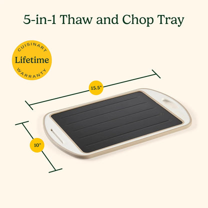 Cuisinart 5-in-1 Thaw & Chop Tray, Defrosting Tray, Conductive Aluminum Rapid Thaw Plate for Frozen Meat, Quick Defrosting Tool, Easy to Clean Kitchen Gadget & Grilling Accessories