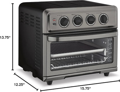 Cuisinart Air Fryer Toaster Oven with Grill, 1800W 8-1 Air Fryer Oven with Bake, Convection Bake, Grill, Broil and Warm Options, Large Capacity, 60-Minute Timer, TOA-70BKS, Black SS