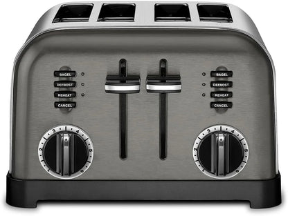 Cuisinart Toaster, Defrost & Reheat, Stainless Steel, 4 Extra-Wide Slots