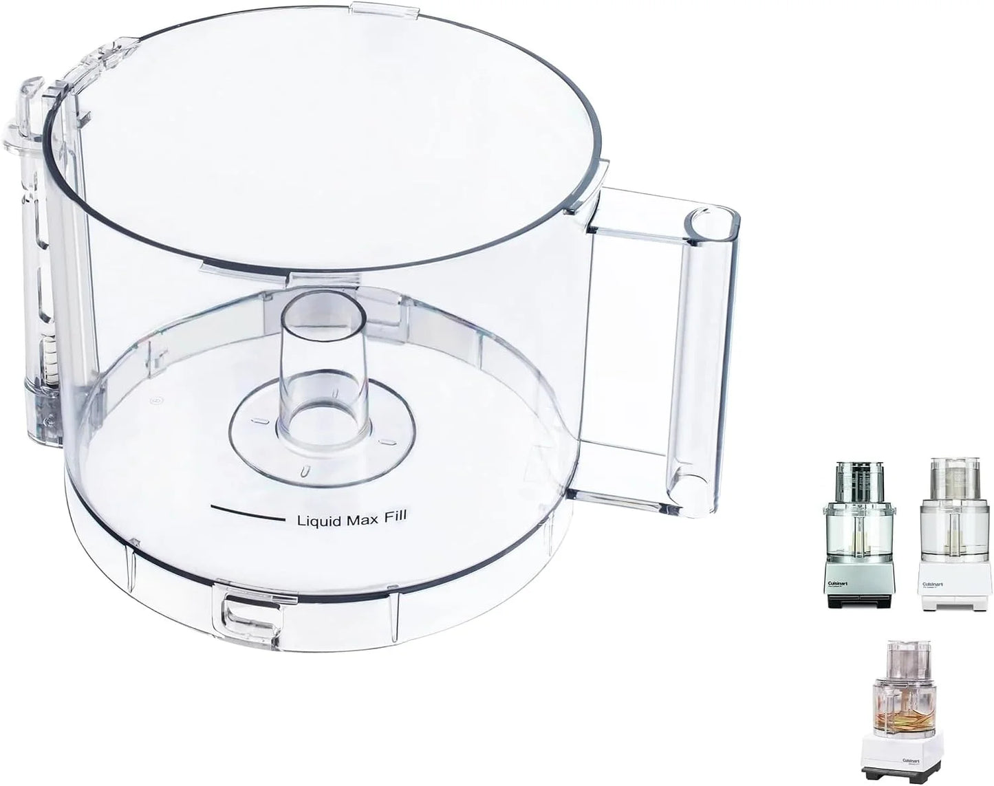 Cuisinart DLC-865AGTXT1 Replacement Tritan Work Bowl Fits Models DFP-11, DLC-8S, DLC-8SBCYP1, & DLC-8SY Only OEM Use with Cover DLC-877BGTXT1 Fits Pictured Models Only, OEM Part