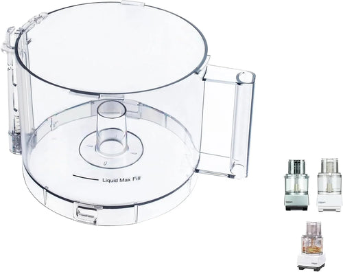 Cuisinart DLC-865AGTXT1 Replacement Tritan Work Bowl Fits Models DFP-11, DLC-8S, DLC-8SBCYP1, & DLC-8SY Only OEM Use with Cover DLC-877BGTXT1 Fits Pictured Models Only, OEM Part