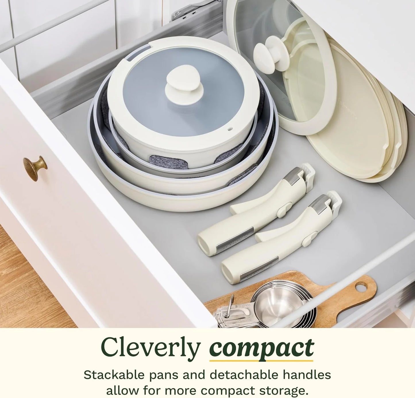 Cuisinart ClickSmart Nonstick Ceramic Cookware, Detachable Handle, 13-Pc