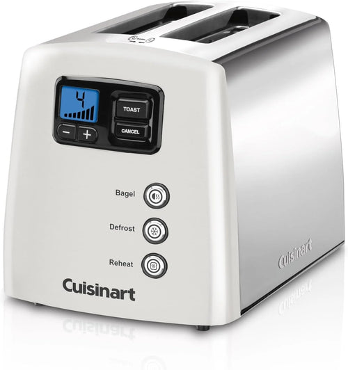 Cuisinart Touch to Toast Leverless 2 Slice Toaster, Metallic Pearl (CPT-420FPC), Stainless Steel, BPA Free