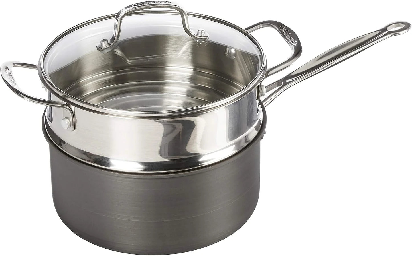 Cuisinart 17-Piece Pots and Pans Set, Non Stick Hard Anodized Cookware Set, Compatible with Electric, Gas Cooktops, Dishwasher Safe, Oven Safe Pot Set, Cool Grip Handles, Aluminum Core for Even Heat