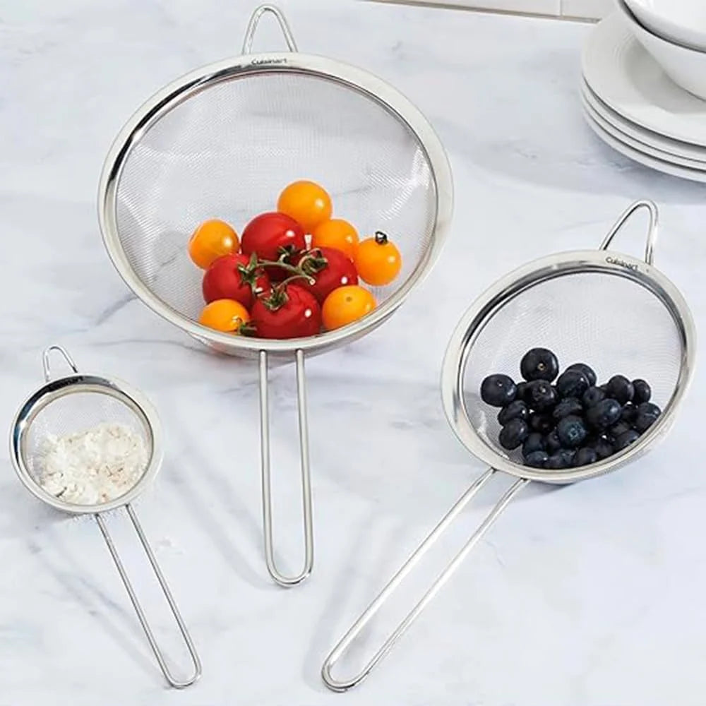 Cuisinart Mesh Strainers, Stainless Steel, Dishwasher Safe, 3-Count
