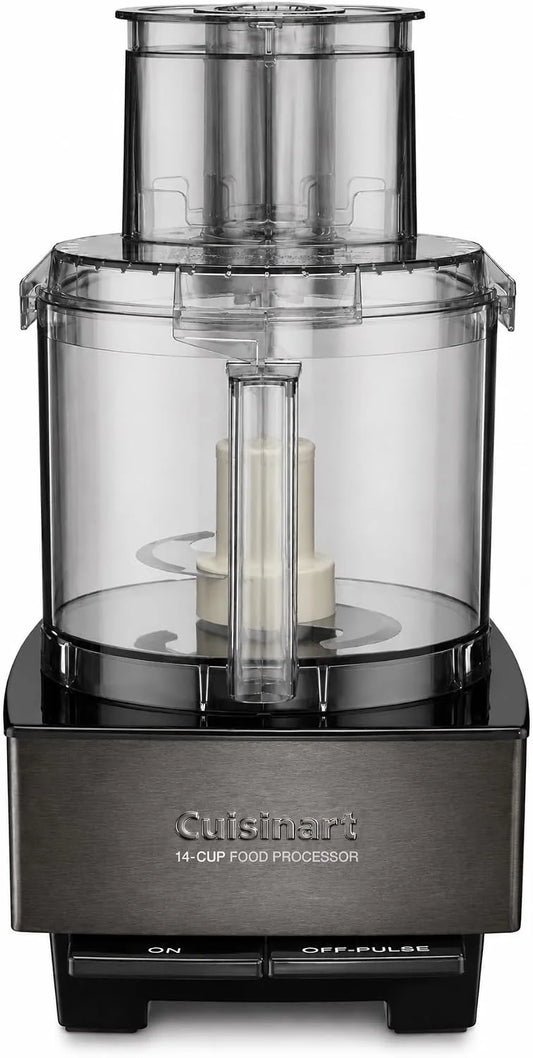 Cuisinart Food Processor 14-Cup Vegetable Chopper for Mincing, Dicing, Shredding, Puree & Kneading Dough, Black Stainless, DFP-14BKSY