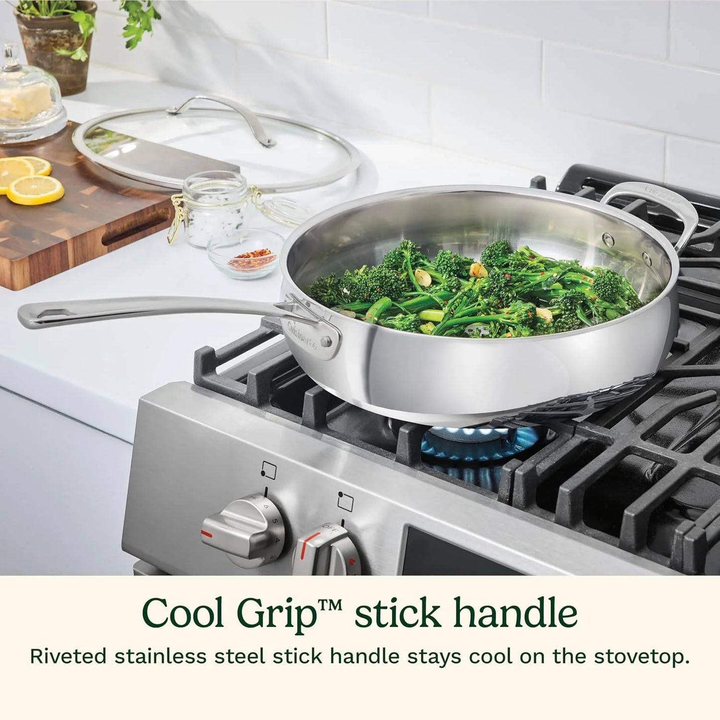 Cuisinart PureClad™ Triple Ply Stainless Steel 5.5 Qt. Saute Pan w/Cover