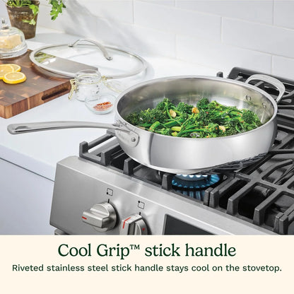 Cuisinart PureClad™ Triple Ply Stainless Steel 5.5 Qt. Saute Pan w/Cover