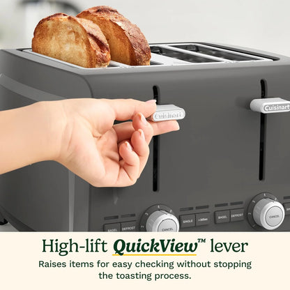 Cuisinart 4-Slice XL Slot Toaster, Extra-Wide Slots, 7 Shade Setting, Stone