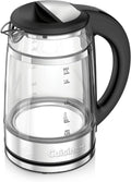 Cuisinart 1.7L Glass Variable Temperature Control Electric Kettle 110°F–212°F with Touchscreen Controls, Illumination, Dual‑Layer Cool‑Touch Design & Nondrip Spout