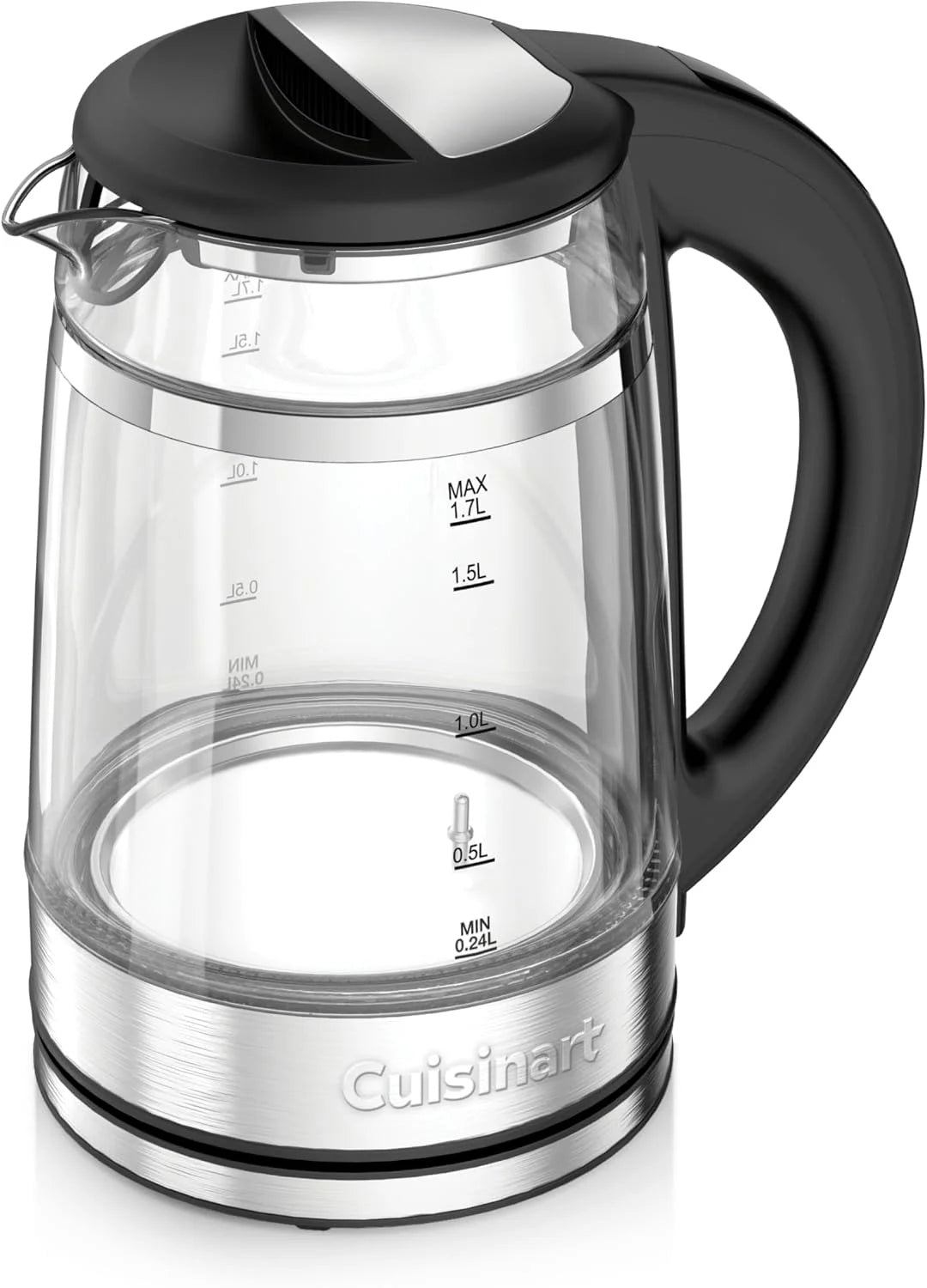 Cuisinart 1.7L Glass Variable Temperature Control Electric Kettle 110°F–212°F with Touchscreen Controls, Illumination, Dual‑Layer Cool‑Touch Design & Nondrip Spout