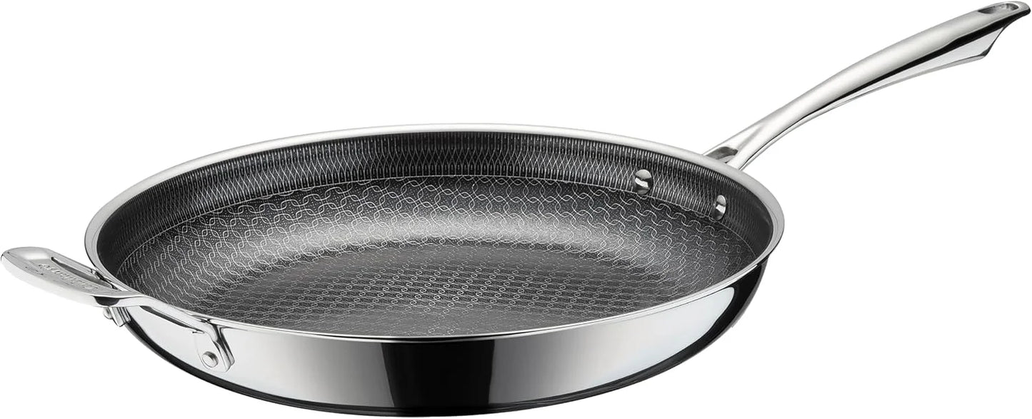 Cuisinart Non Stick Frying Pan, Hybrid Stainless Steel, Cool Grip, 12”