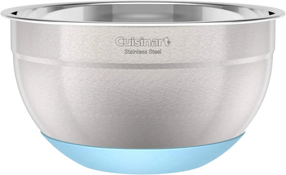 Cuisinart 3-Piece Stainless Steel Mixing Bowls with Nonslip Base, 1.5qt, 3qt & 5qt