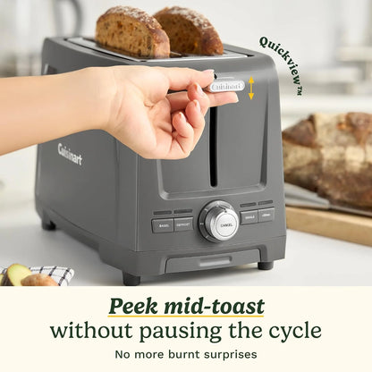 Cuisinart Core Collection 2-Slice Toaster | Extra-Long Slots for Artisan Bread | Bagel Setting |High-Lift Quickview™ | Single Slice & Defrost Functions | +30sec Toast Boost |Removable Crumb Tray