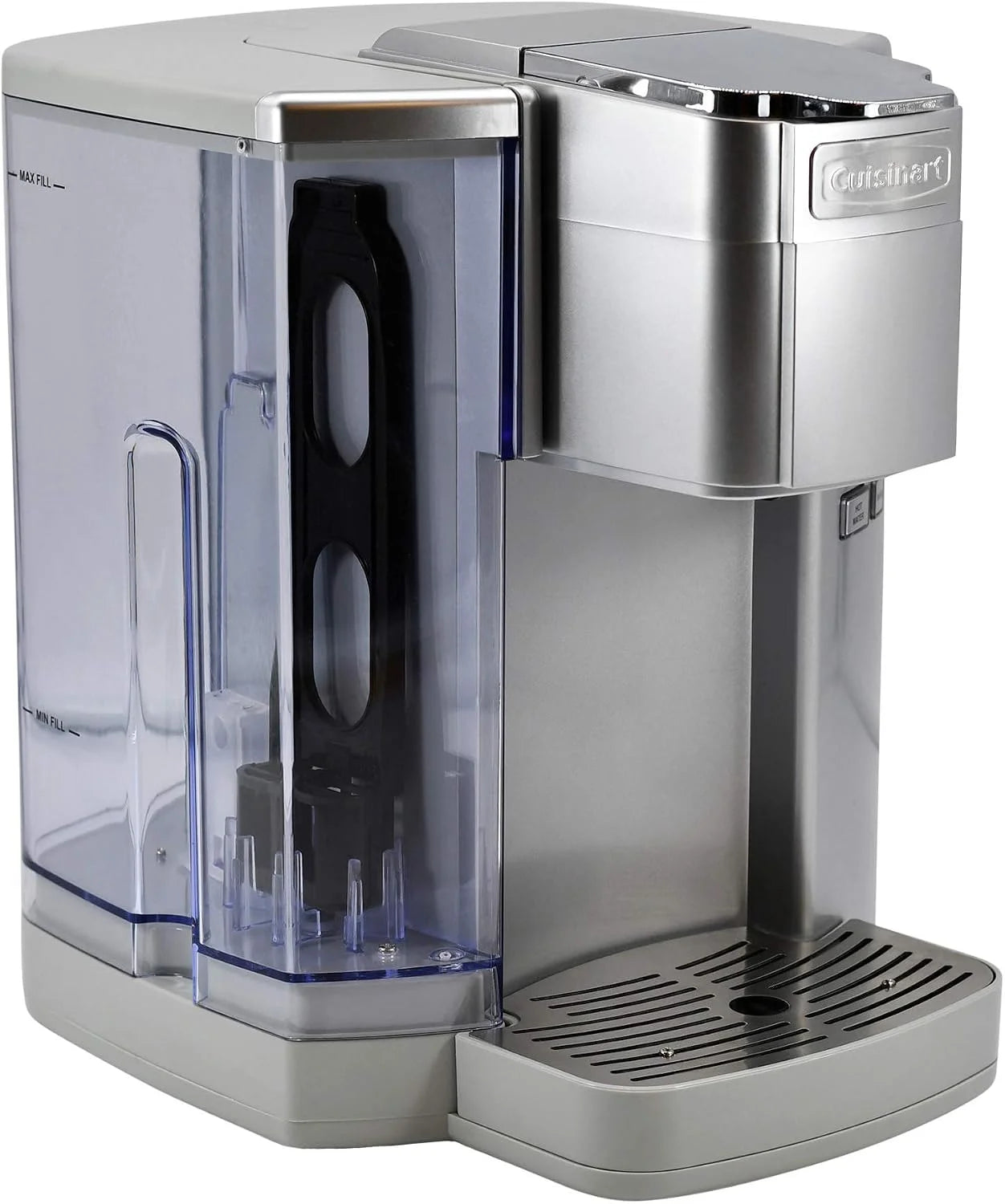 Cuisinart Coffee Maker, Single Serve 72-Ounce Reservoir Coffee Machine, Programmable Brewing & Hot Water Dispenser, Stainless Steel, Cool Grey