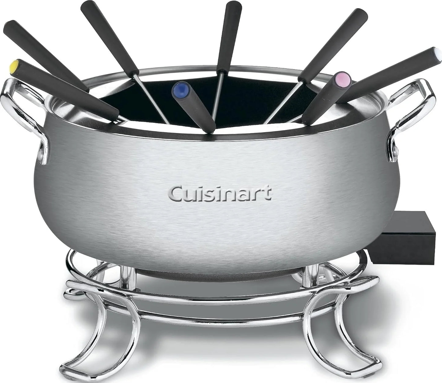 Cuisinart Electric Fondue Set, Nonstick Interior, 3-Quart Pot & 8 Forks