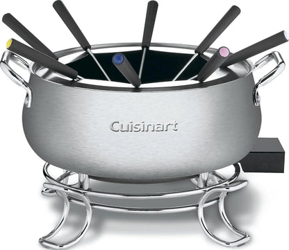 Cuisinart Electric Fondue Set, Nonstick Interior, 3-Quart Pot & 8 Forks