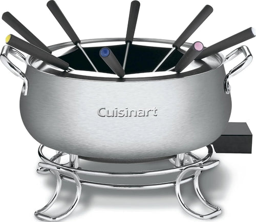 Cuisinart Electric Fondue Set, Nonstick Interior, 3-Quart Pot & 8 Forks