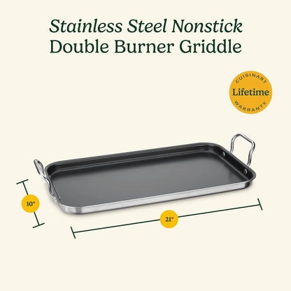 Cuisinart Griddle Skillet, Nonstick Double Burner, 10x18-Inch, MCP45-25NSP1