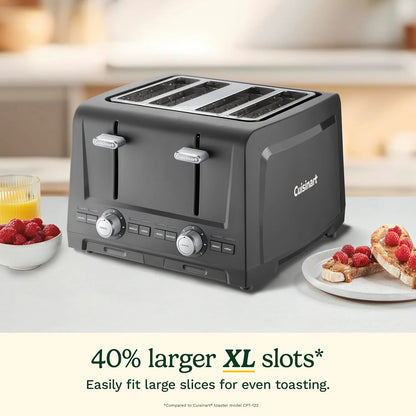 Cuisinart 4-Slice XL Slot Toaster, Extra-Wide Slots, 7 Shade Setting, Stone