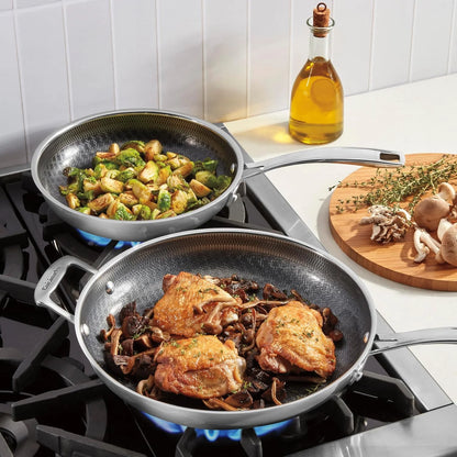 Cuisinart Hybrid Stainless Steel Pans, Nonstick & Oven Safe, 10” & 12”