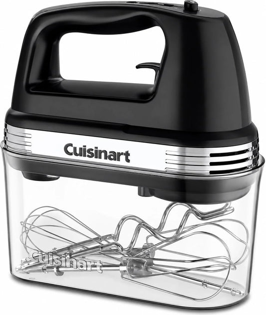 Cuisinart Power Advantage Plus 9-Speed Hand Mixer, 220W-Motor Hand Blender Electric Mixer with 9 Speed Settings, XL Dishwasher-Safe Beaters, 3 Low Mixing Speeds, Storage Case, Black