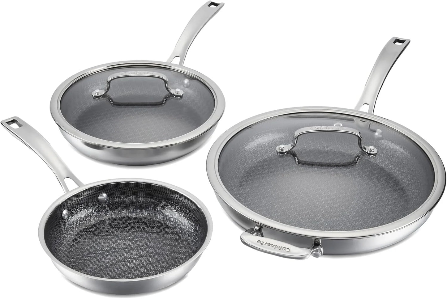 Cuisinart Skillet Set PurelySear Hybrid Stainless Steel 5 Pc