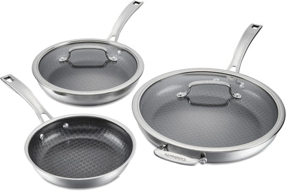 Cuisinart Skillet Set PurelySear Hybrid Stainless Steel 5 Pc