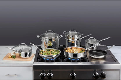 Cuisinart Chef's Classic Stainless Cookware 13-Piece Set, 77-13