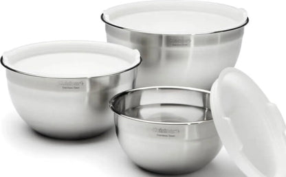 Cuisinart Mixing Bowl Set, Nesting Bowls, Stainless Steel, 3-Piece