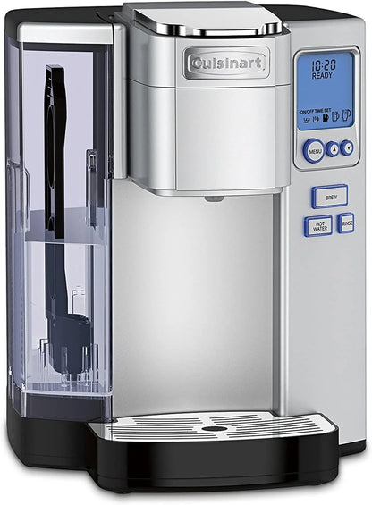 Cuisinart Coffee Maker, Single Serve 72-Ounce Reservoir Pod Coffee Machine, Programmable Brewing & Hot Water Dispenser, 5 Cup-Size Settings, Stainless Steel, SS-10P1, Silver