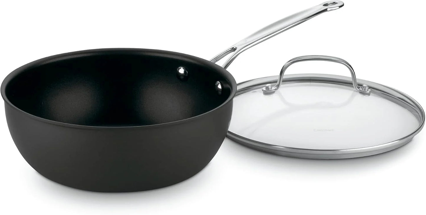 Cuisinart 635-24 Chef's Classic Nonstick Hard-Anodized 3-Quart Chef's Pan with Cover