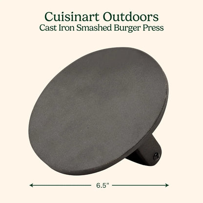 Cuisinart Smash Burger Press, Cast Iron, 6.5" Round Burger Smasher