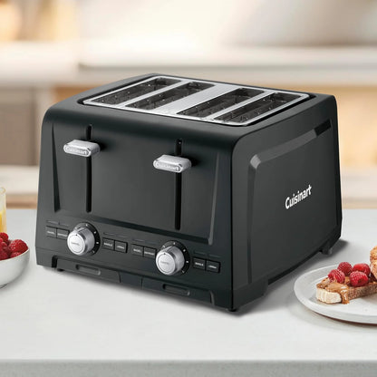 Cuisinart 4-Slice XL Slot Toaster, Extra-Wide Slots, 7 Shade Setting, Black