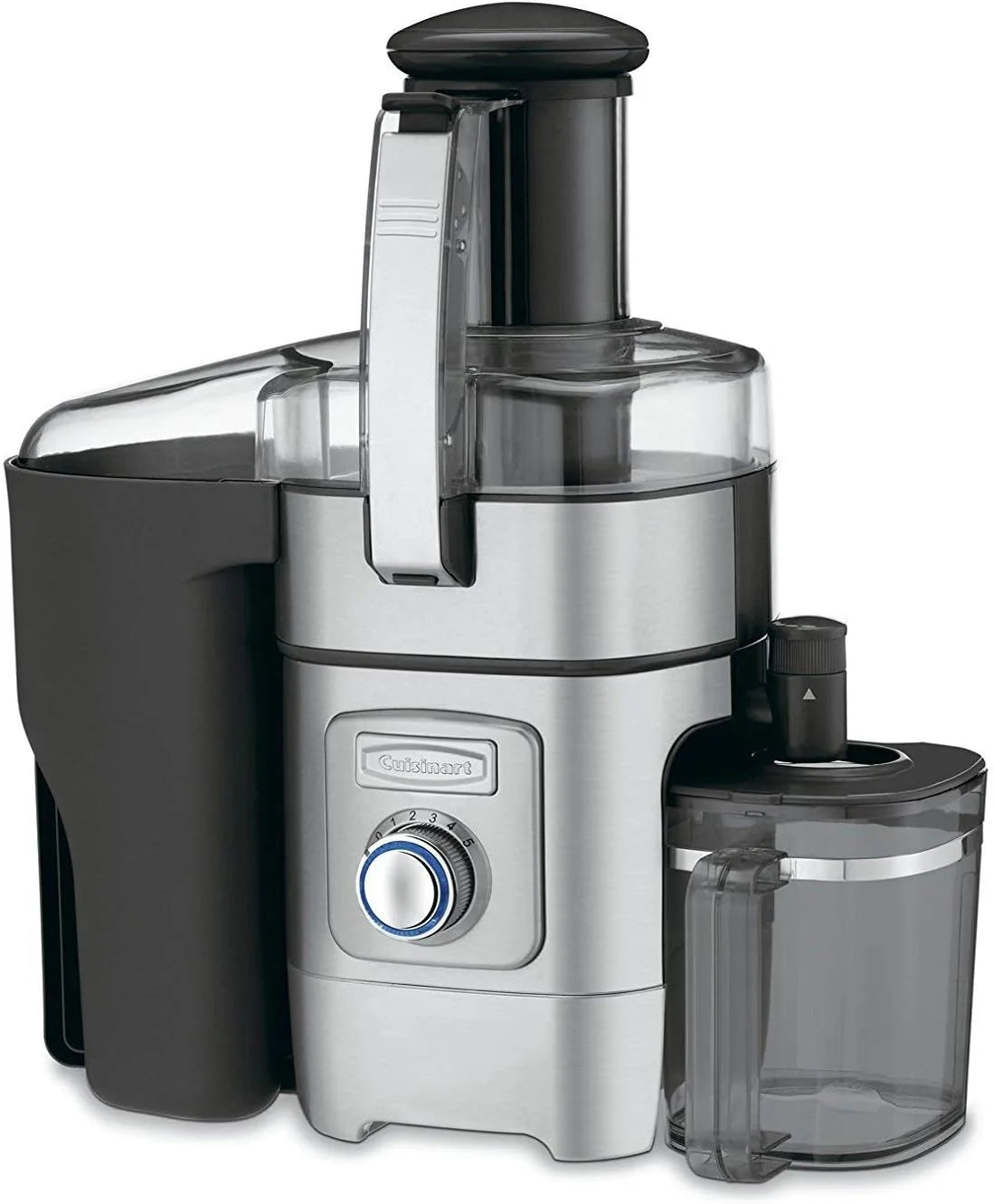 Cuisinart Juicer Machine, Die-Cast Juice Extractor for Vegetables, Lemons, Oranges & More, CJE-1000P, Silver/Black