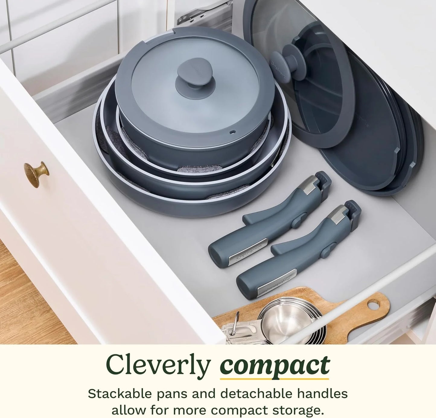 Cuisinart ClickSmart Nonstick Ceramic Cookware, Detachable Handle, 13-Pc