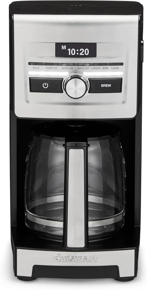 Cuisinart Personal Brew™ 12-Cup Coffee Maker, Automatic Coffee Machine, Programmable Coffee Maker for Home Brewing Convenience with Adjustable Brew Strength, Stainless Steel/Black, DCC-12