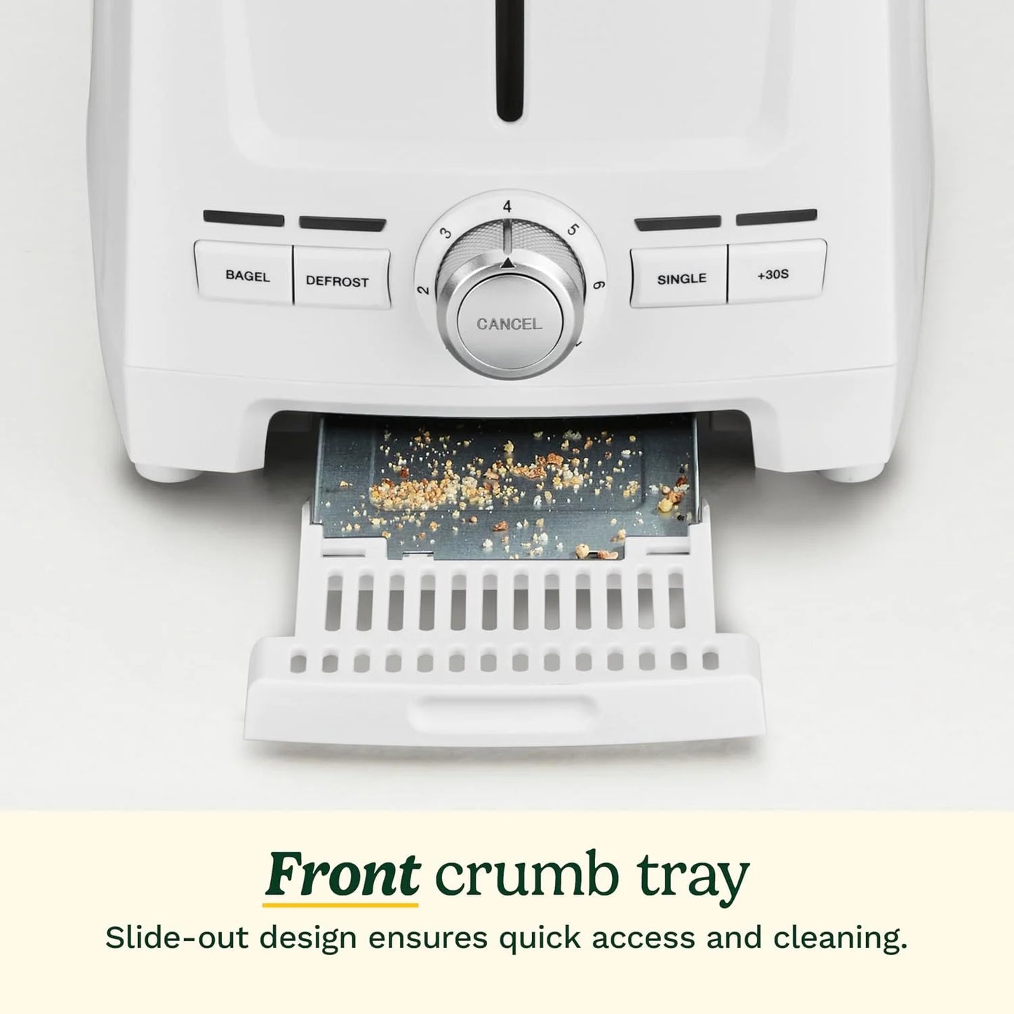 Cuisinart Core Collection 2-Slice Toaster | Extra-Long Slots for Artisan Bread, Bagel | High-Lift Quickview™ | Single Slice & Defrost Function | +30sec Toast Boost | Removable Crumb Tray, White
