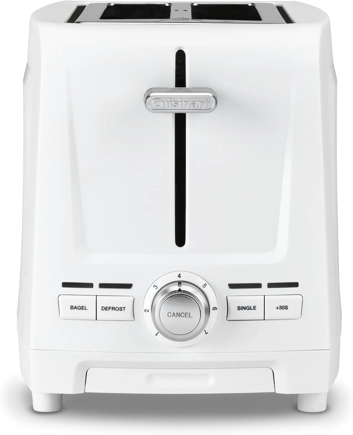 Cuisinart Core Collection 2-Slice Toaster | Extra-Long Slots for Artisan Bread, Bagel | High-Lift Quickview™ | Single Slice & Defrost Function | +30sec Toast Boost | Removable Crumb Tray, White