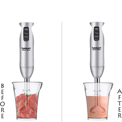 Cuisinart CSB-75BC Smart Stick 200 Watt 2 Speed Hand Blender, Brushed Chrome