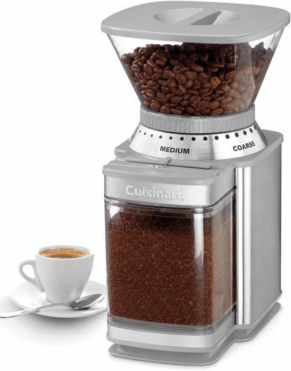 Cuisinart Coffee Grinder, Electric One-Touch Automatic Burr Coffee Grinder with 18-Position Grind Selector, Cup Size Selector for 4 – 18 Cups, Cool Gray Stainless Steel