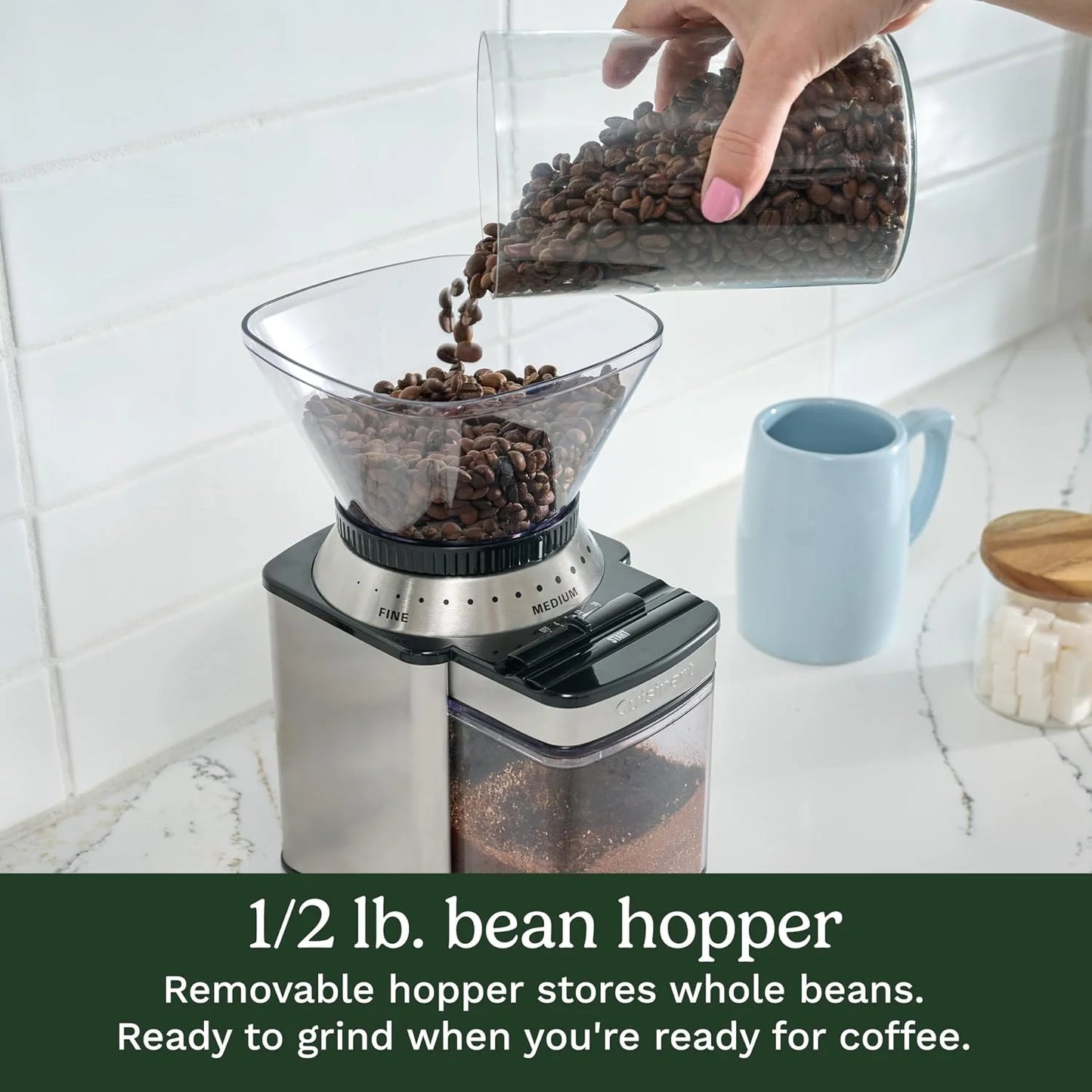 Cuisinart Electric Burr Coffee Grinder, 18-Position Selector, 4-18 Cups